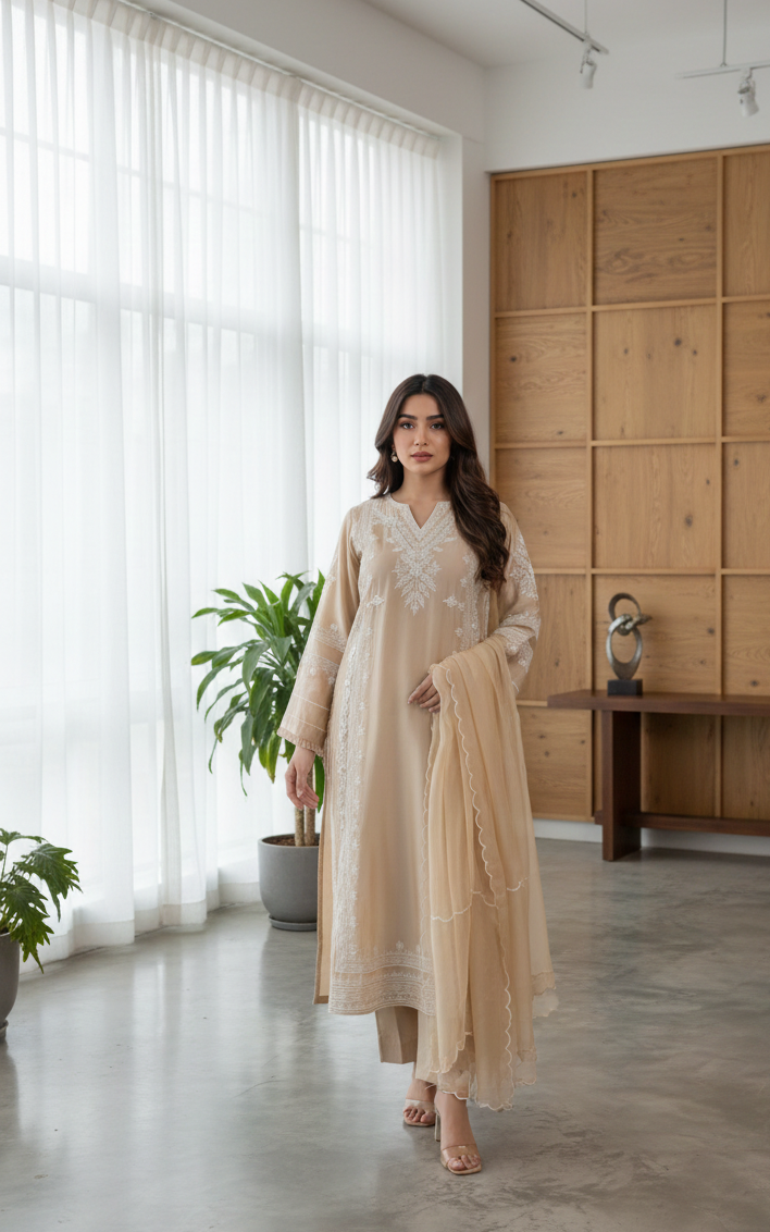 Nude Tones & Timeless Embroidery