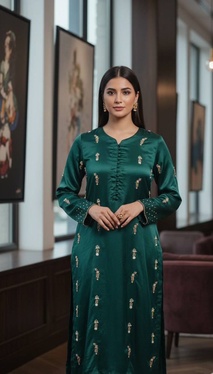 Emerald Muse Shamose Silk Set