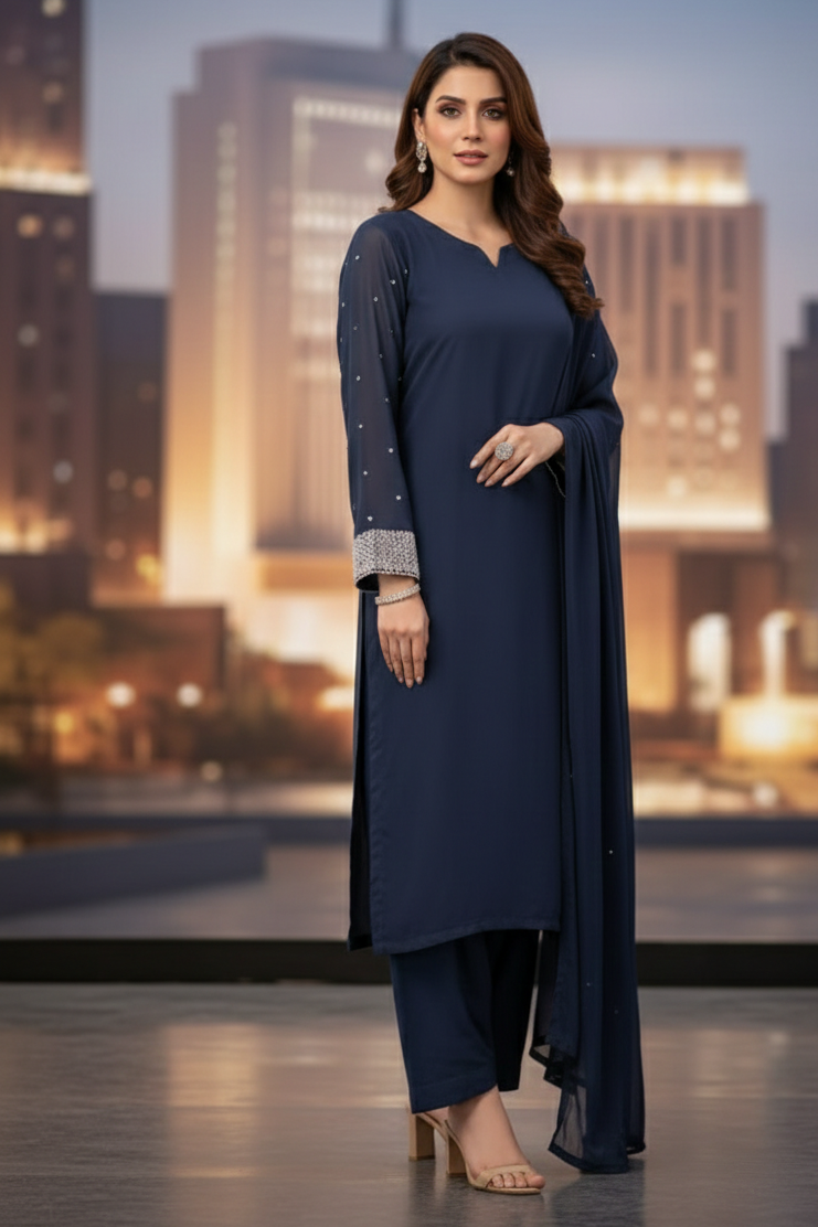 Cut-Dana Luxe Nida Set – Deep Blue