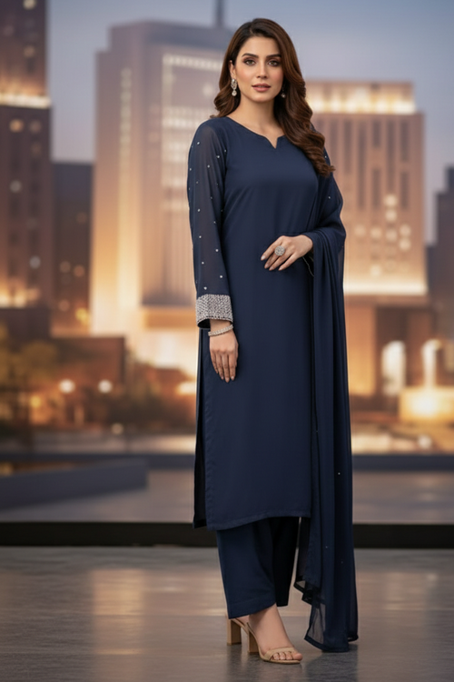 Cut-Dana Luxe Nida Set – Deep Blue