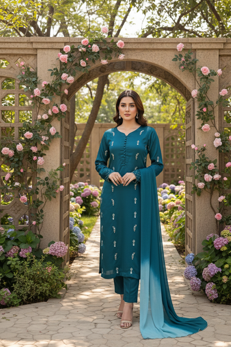 Emerald Muse Shamose Silk Set