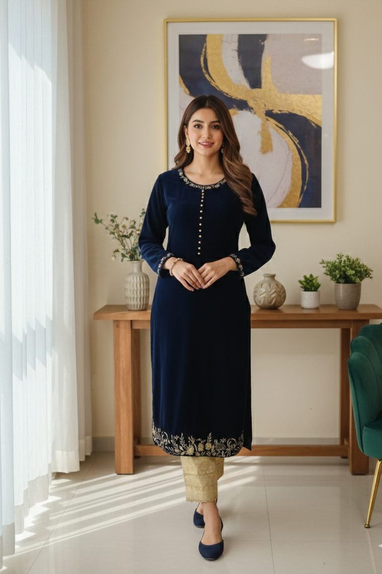 The "Royal Navy" Velvet Co-ord Set