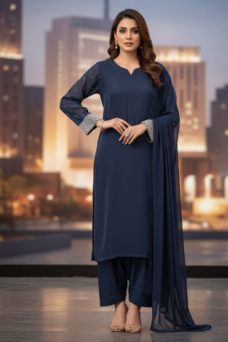 Cut-Dana Luxe Nida Set – Deep Blue