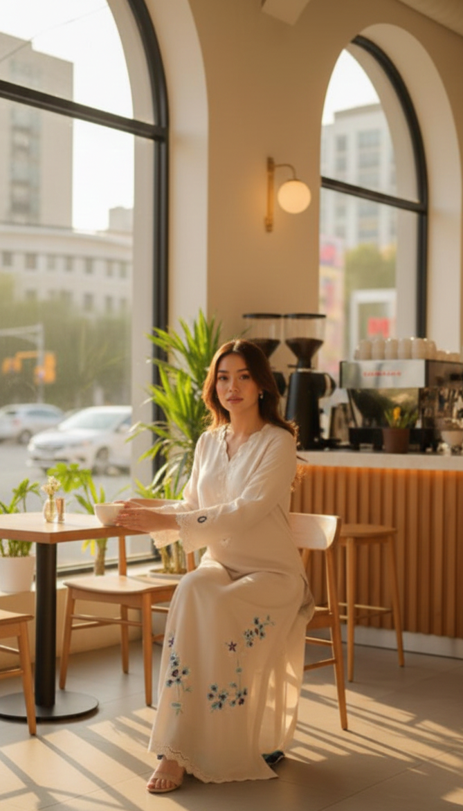 Azure Bloom Russian Silk Ensemble