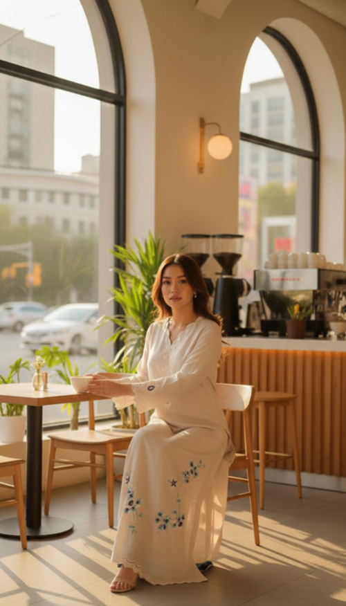 Azure Bloom Russian Silk Ensemble